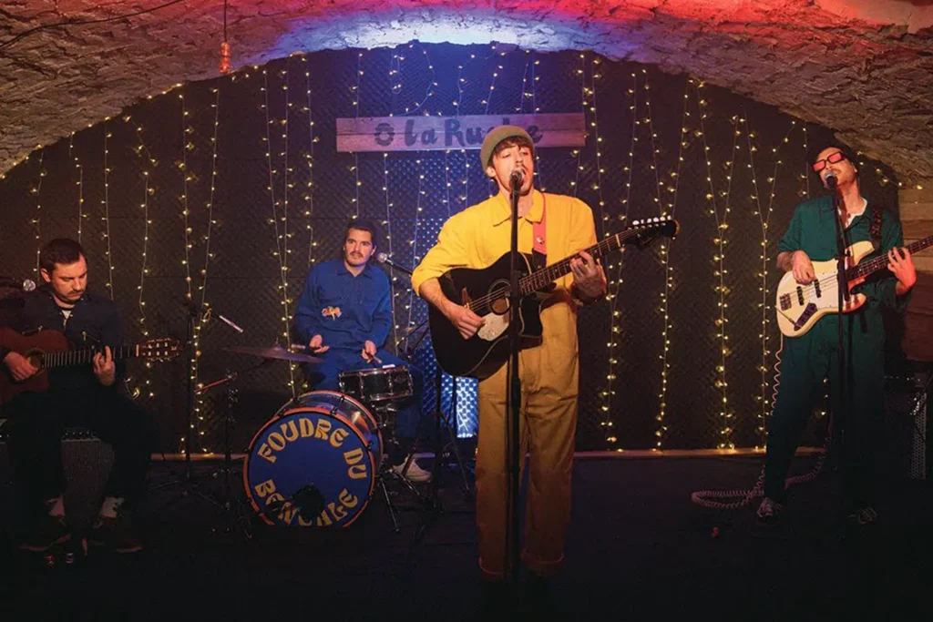 Réalisation de clip : le groupe Foudre du Bengale en session live filmé par l'agence ADIO.